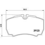 BREMBO Brake Pad Set (PA6023) Fits: Iveco Rear Axle