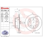 Brembo Prime Line Vented Brake Disc (09.5784.10) Fits: Porsche Rear Axle