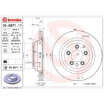 Brembo Prime Line UV Coated Vented Brake Disc (09.9871.11) Rear Axle