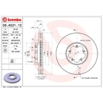 Brembo Prime Line Vented Brake Disc (09.A531.10) Fits: Ford
