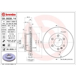 Brembo Prime Line UV Coated Vented Brake Disc (09.9508.11)
