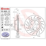 Brembo Prime Line UV Coated Vented Brake Disc - Drilled (09.9825.11) Fits: Mercedes