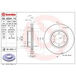Brembo Prime Line UV Coated Vented Brake Disc (09.A204.11)