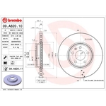 Brembo Prime Line UV Coated Vented Brake Disc (09.A820.11) Fits: Audi