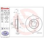 Brembo Prime Line UV Coated Vented Brake Disc (09.7131.11) Fits: VW