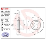 Brembo Prime Line UV Coated Vented Brake Disc (09.7359.21) Fits: Mercedes