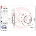 Brembo Prime Line UV Coated Vented Brake Disc (09.8655.11) Fits: Mini