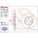 Brembo Prime Line UV Coated Vented Brake Disc (09.A047.41) Fits: Mini