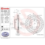 Brembo Prime Line UV Coated Vented Brake Disc - Drilled (09.8420.11) Fits: Porsche