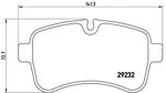 BREMBO Rear Brake Pad Set (PA6027) Fits: IVECO