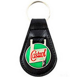 Castrol Classic Natural Leather and Metal Key Fob 
