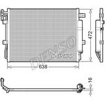 Denso Air Con Condenser (DCN14003) Fits: Land Rover