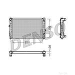 Denso Engine Cooling Radiator (DRM02031) Fits: VW