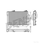 DENSO Radiator - DRM17072 - Engine Cooling Part - Genuine DENSO OE Part
