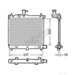 Denso Engine Cooling Radiator (DRM41009) Fits: Hyundai