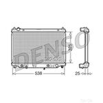 Denso Engine Cooling Radiator (DRM44017) Fits: Mazda