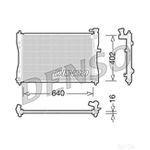 Denso Engine Cooling Radiator (DRM45033) Fits: Mitsubishi