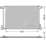 Denso Air Con Condenser (DCN02050) Fits: Audi & VW