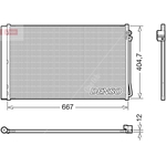 Denso Air Con Condenser (DCN17062) Fits: Mercedes