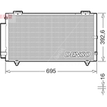 Denso Air Con Condenser (DCN50130) Fits: Toyota