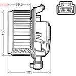 Denso Cabin Blower Fan (DEA50000) Fits: Toyota