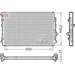 Denso Engine Cooling Radiator (DRM02046) Fits: VW