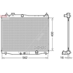 Denso Engine Cooling Radiator (DRM40047) Fits: Honda