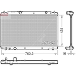 Denso Engine Cooling Radiator (DRM40107) Fits: Honda