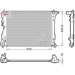 Denso Engine Cooling Radiator (DRM41036) Fits: Hyundai