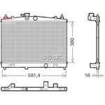 Denso Engine Cooling Radiator (DRM46079) Fits: Nissan