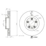 Febi Bilstein Vented Brake Disc (172941) Front Axle