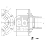 Febi Bilstein Wheel Hub Without Wheel Bearing - Front Axle (179847)