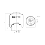Air Spring with Steel Piston | Febi Bilstein 49198
