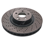 Febi Bilstein Vented Brake Disc - Drilled (44145) Fits: Mercedes Front Axle
