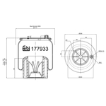Febi Bilstein Air Spring With Piston (177933) Fits: Mercedes-Benz Rear Axle