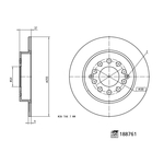 Febi Bilstein Solid Brake Disc (188761) Fits: MG Rear Axle