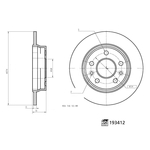 Febi Bilstein Solid Brake Disc (193412) Fits: Renault Rear Axle