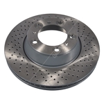 Febi Bilstein Vented Brake Disc - Drilled (44061) Fits: Porsche Rear Axle Right