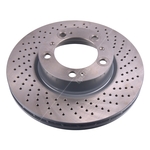 Febi Bilstein Vented Brake Disc - Drilled (44094) Fits: Porsche Front Axle Right