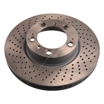 Febi Bilstein Vented Brake Disc - Drilled (44095) Fits: Porsche Front Axle Left