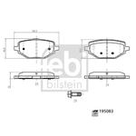 Febi Bilstein Brake Pad Set (195083) Fits: Renault