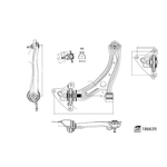 Febi Bilstein Control Arm (186639) Fits: Honda Jazz Front Axle Left