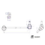 Febi Bilstein Stabiliser Link (183041) Fits: Mercedes-Benz Rear Axle Right