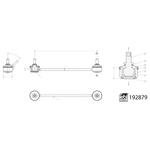 Febi Bilstein Stabiliser Link With Lock Nuts (192879) Fits: Kia Rear Axle