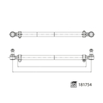 Febi Bilstein Tie Rod With Crown Nut (181754) Fits: DAF Front Axle
