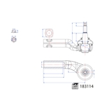 Febi Bilstein Tie Rod End With Self-Locking Nut (183114) Front Axle Right