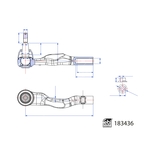 Febi Bilstein Tie Rod End With Self-Locking Nut (183436) Front Axle Right