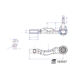 Febi Bilstein Tie Rod End With Self-Locking Nut (183437) Front Axle Left