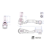 Febi Bilstein Tie Rod End With Self-Locking Nut (183723) Front Axle Left
