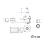 Febi Bilstein Tie Rod End With Self-Locking Nut (184020) Front Axle Right